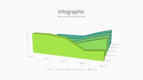 蓝绿色面积图PPT图表下载(77)