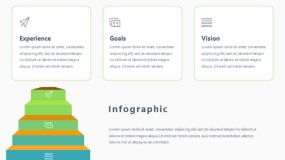 蓝绿色5层金字塔PPT图表下载(94)