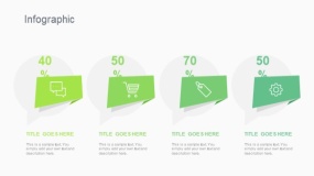 蓝绿色创意对话框信息图PPT图表下载(201)