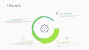 蓝绿色圆环创意数据图表PPT图表下载(318)