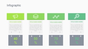 蓝绿色4个小卡片PPT图表下载(319)