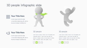 矢量可编辑超人跳跃3D 人信息图幻灯片 PPT图表下载(331)