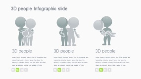 矢量可编辑两人交谈3D 人信息图幻灯片 PPT图表下载(338)
