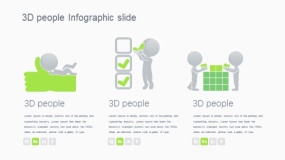矢量可编辑礼物选择3D 人信息图幻灯片 PPT图表下载(343)