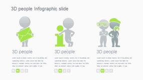 矢量可编辑信件职业3D 人信息图幻灯片 PPT图表下载(344)