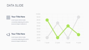 蓝绿色折线图数据幻灯片PPT图表下载(360)