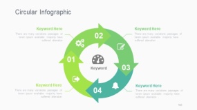 蓝绿色4个圆形信息图PPT图表下载(363)