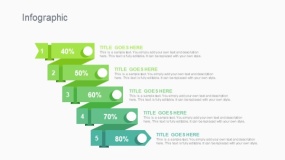 蓝绿色带状5层信息图PPT图表下载(233)