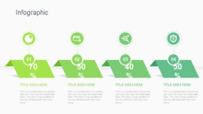 蓝绿色4个色块信息图PPT图表下载(238)