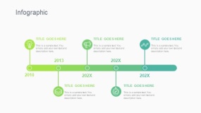 蓝绿色5各阶段时间轴PPT图表下载(247)