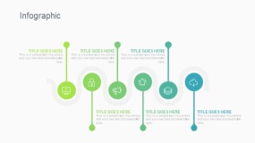 蓝绿色6个阶段时间轴PPT图表下载(249)