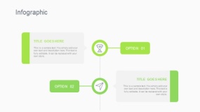 蓝绿色2个卡片时间轴PPT图表下载(256)