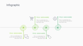 蓝绿色4个圆环线条时间轴PPT图表下载(263)