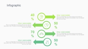 蓝绿色4个圆形箭头对比PPT图表下载(277)