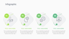 蓝绿色4个圆角矩形并列PPT图表下载(282)