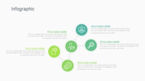 蓝绿色5个小圆因子关系PPT图表下载(288)