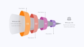 炫酷彩色漏斗PPT图表下载(124)