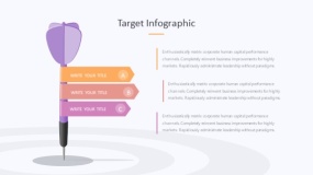 炫酷彩色目标靶子飞镖PPT图表下载(134)