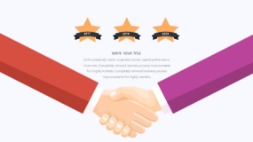 炫酷彩色商业合作PPT图表下载(144)