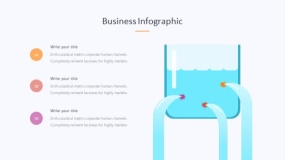 炫酷彩色量筒漏水PPT图表下载(148)