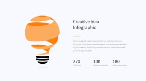 炫酷彩色电灯PPT图表下载(200)