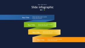 深蓝色背景多彩时尚PPT图表(1)