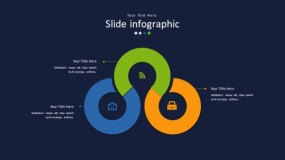 深蓝色背景多彩时尚PPT图表(10)
