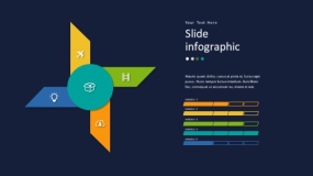 深蓝色背景多彩时尚PPT图表(12)