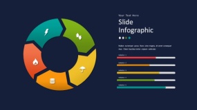 深蓝色背景多彩时尚PPT图表(17)