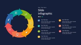 深蓝色背景多彩时尚PPT图表(18)