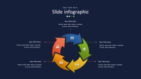 深蓝色背景多彩时尚PPT图表(23)