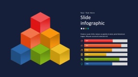 深蓝色背景多彩时尚PPT图表(32)