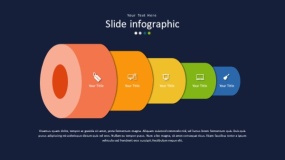 深蓝色背景多彩时尚PPT图表(34)