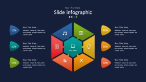 深蓝色背景多彩时尚PPT图表(37)