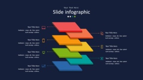 深蓝色背景多彩时尚PPT图表(38)