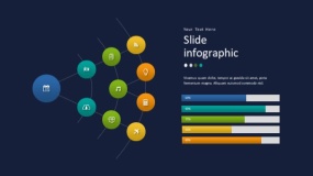 深蓝色背景多彩时尚PPT图表(42)