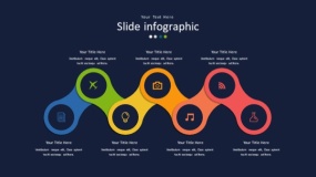 深蓝色背景多彩时尚PPT图表(47)
