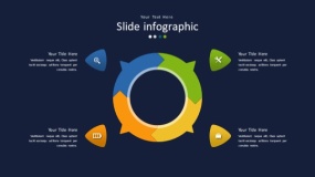 深蓝色背景多彩时尚PPT图表(5)