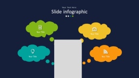 深蓝色背景多彩时尚PPT图表(62)