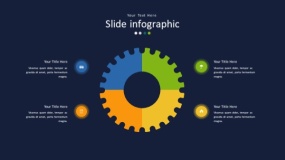 深蓝色背景多彩时尚PPT图表(85)
