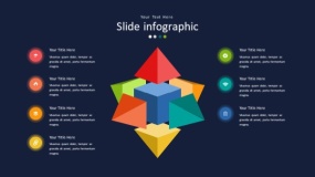 深蓝色背景多彩时尚PPT图表(90)