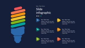 深蓝色背景多彩时尚PPT图表(94)