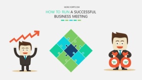 矢量商务卡通人物PPT图表下载(17)