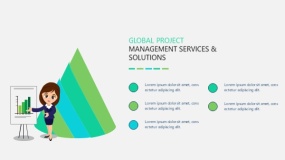 矢量商务卡通人物PPT图表下载(2)