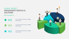 矢量商务卡通人物PPT图表下载(24)