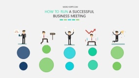 矢量商务卡通人物PPT图表下载(25)