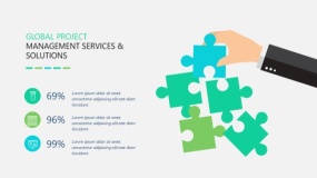 矢量商务卡通人物PPT图表下载(3)