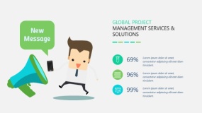 矢量商务卡通人物PPT图表下载(39)