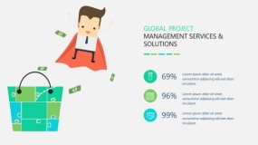 矢量商务卡通人物PPT图表下载(41)