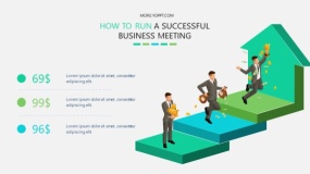 矢量商务卡通人物PPT图表下载(48)